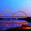 Memphis Bridge At Night diamond painting