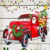 Merry Christmas Red Truck diamond painting