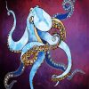 Mettalic Octopus diamond painting