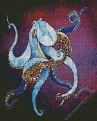 Mettalic Octopus diamond painting