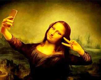 Mona Lisa Selfie diamond painting