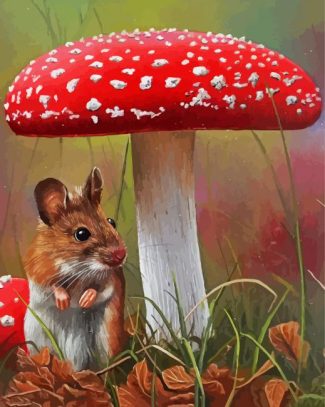 Mouse Under Toadstool diamond painting