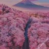 Mt Fuji With Cherry Blossoms diamond painting