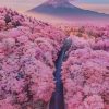 Mt Fuji With Cherry Blossoms diamond painting