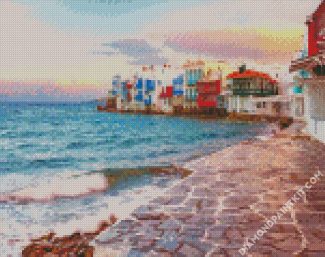 Mykonos Island diamond painting