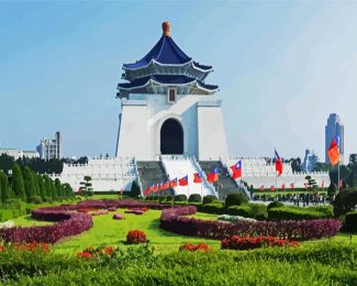 National Chiang Kai Shek Memorial Hall Taipei Taiwan diamond painting