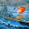 Navy Battleship diamond painting