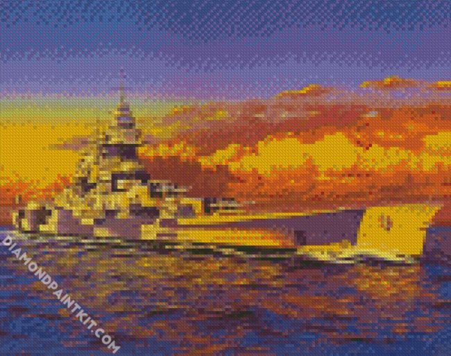 Navy Ship diamond painting