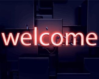 Neon Welcome diamond painting