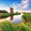 Norfolk Halvergate Windmill diamond painting