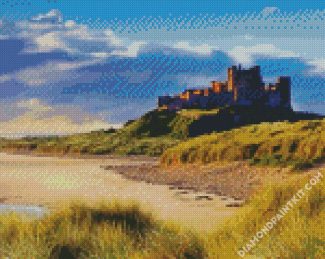 Northumberland bamburgh castle diamond painting