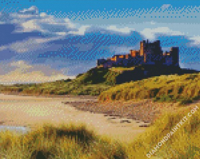 Northumberland bamburgh castle diamond painting