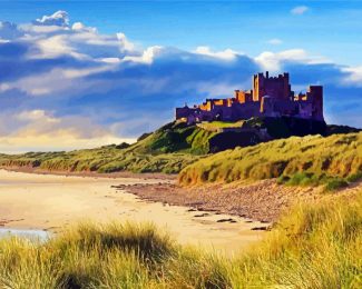 Northumberland bamburgh castle diamond painting