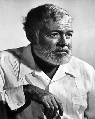 Old Ernest Hemingway diamond painting