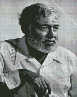 Old Ernest Hemingway diamond painting