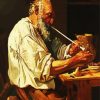 Old Man Smoking Pipe diamond painting