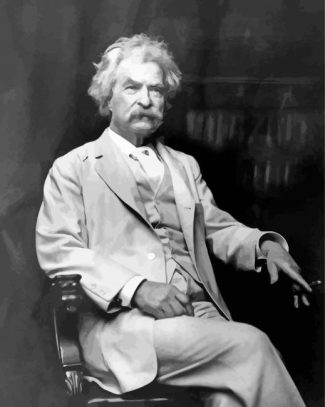 Old Mark Twain diamond painting