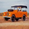 Orange Vintage Land Rover diamond painting