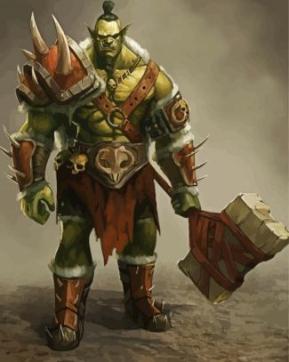 Orc Monster Warrior diamond painting