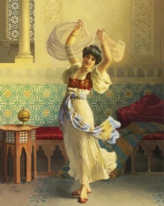 Oriental Woman Dancing diamond painting