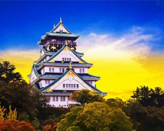 Osaka Castle Japan diamond painting