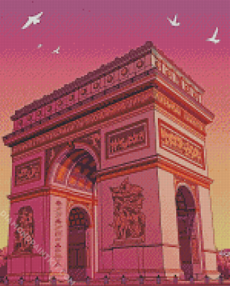 Paris Arc De Triomphe Poster diamond painting