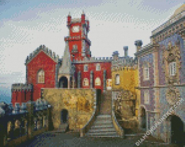 Park And National Palace Of Pena Sintra diamond painting