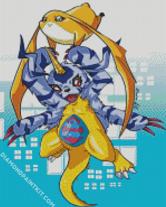 Patamon And Gabumon diamond painting