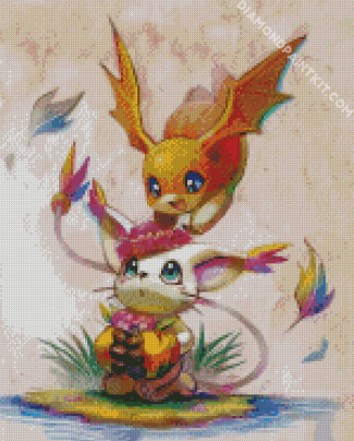 Patamon Digimon Anime Art diamond painting