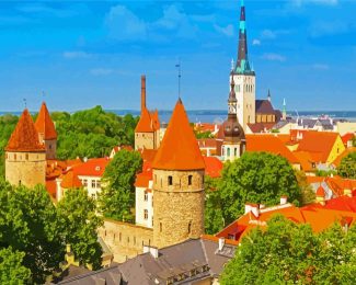 Patkuli Viewing Platform Tallinn diamond painting