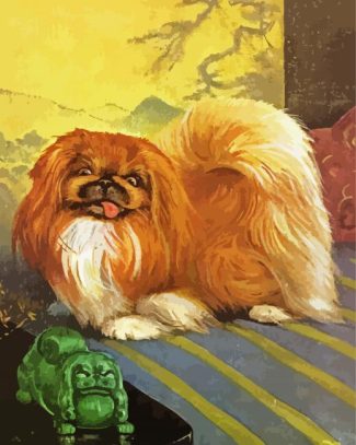 Pekingese Dog Art diamond painting