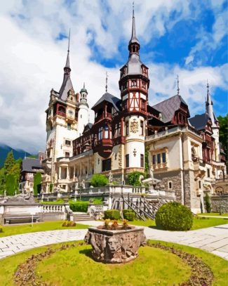 Peles Castle Sinaia diamond painting