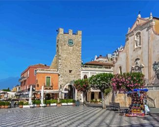 Piazza IX Aprille Taormina diamond painting