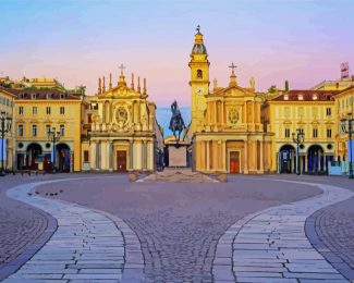 Piazza San Carlo Turin diamond painting