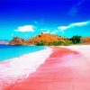 Pink Beach Komodo Island diamond painting