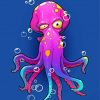 Pink Octopus diamond painting