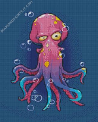 Pink Octopus diamond painting