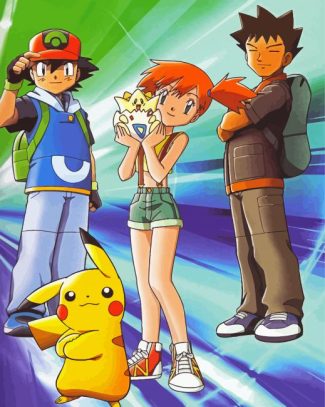 Pokemon misty And Friends diamond painting