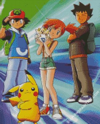 Pokemon misty And Friends diamond painting