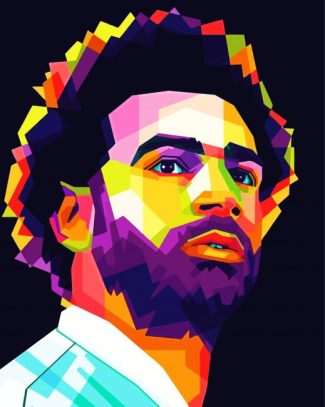 Pop Art Mohamed Salah diamond painting