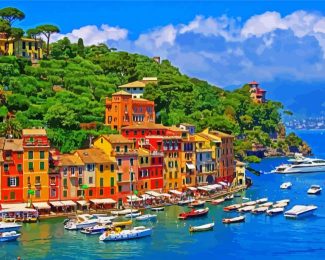 Portofino Harbour diamond painting