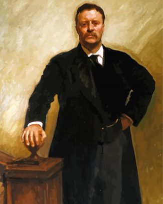 Portrait Of Theodore Roosevelt By Sargent diamond painting