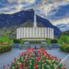 Provo Utah Temple Building diamond painting