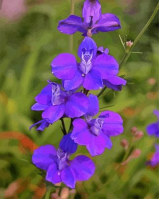 Purple Larkspur diamond painting