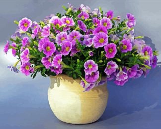 Purple Petunia Vase diamond painting