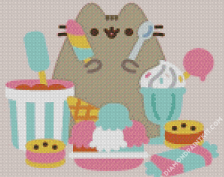 Pusheen Cat diamond painting