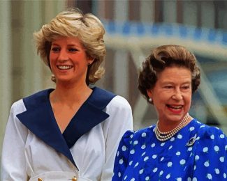 Queen Elizabeth And Princess Diana diamond painting