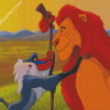 Rafiki And Mufasa Lion king diamond painting