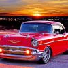 Red 57 Chevy Car diamond painting