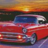 Red 57 Chevy Car diamond painting